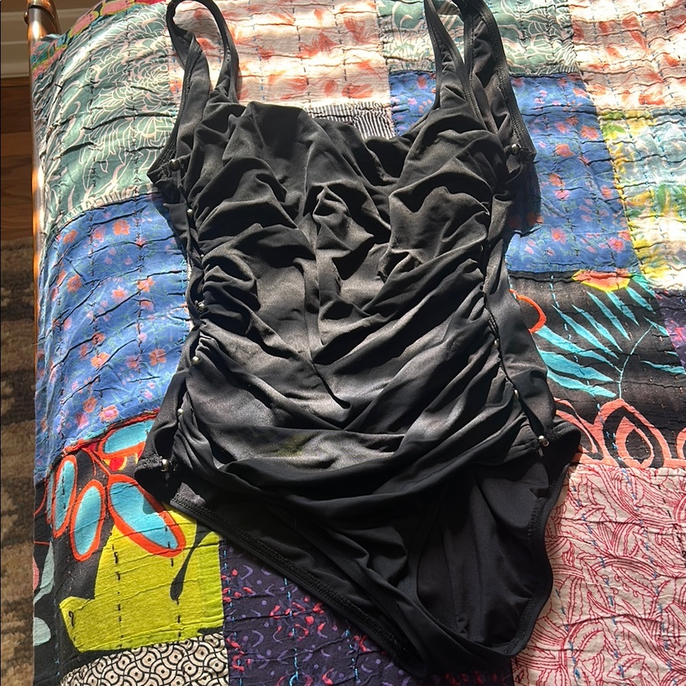 Elegant Black One-Piece Swimsuit